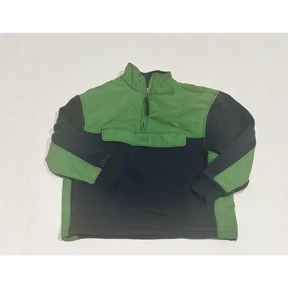 Free Assembly Boys Jacket Collared Half Zip Long Sleeve Green Dark Blue Size M 8 - Picture 5 of 12
